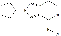 2-CYCLOPENTYL-2,4,6,7-TETRAHYDRO-5H-PYRAZOLO[4,3-C]PYRIDINE HYDROCHLORIDE Struktur