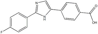 4-[2-(4-FLUOROPHENYL)-1H-IMIDAZOL-5-YL]BENZOIC ACID Struktur