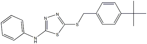 5-{[4-(tert-butyl)benzyl]sulfanyl}-N-phenyl-1,3,4-thiadiazol-2-amine Struktur