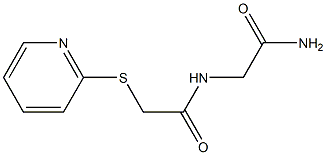 N1-(2-amino-2-oxoethyl)-2-(2-pyridylthio)acetamide Struktur