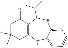 11-isopropyl-3,3-dimethyl-2,3,4,5,10,11-hexahydro-1H-dibenzo[b,e][1,4]diazepin-1-one Struktur