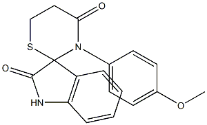 3'-(4-methoxyphenyl)-4'H-spiro[indole-3,2'-[1,3]thiazinane]-2,4'(1H)-dione Struktur