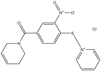 [3-nitro-4-(pyridinium-2-ylthio)phenyl](1,2,3,6-tetrahydropyridin-1-yl)methanone chloride Struktur