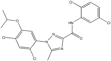 1-(2,4-dichloro-5-isopropoxyphenyl)-N-(2,5-dichlorophenyl)-5-methyl-1H-1,2,4-triazole-3-carboxamide Struktur