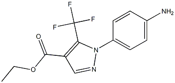 ethyl 1-(4-aminophenyl)-5-(trifluoromethyl)-1H-pyrazole-4-carboxylate Struktur