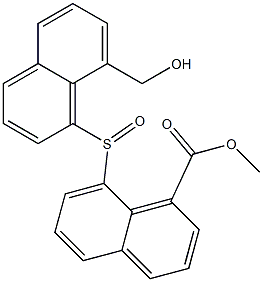 methyl 8-{[8-(hydroxymethyl)-1-naphthyl]sulfinyl}-1-naphthoate Struktur