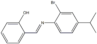 2-{[(2-bromo-4-isopropylphenyl)imino]methyl}phenol Struktur