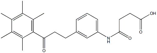 4-oxo-4-{3-[3-oxo-3-(2,3,4,5,6-pentamethylphenyl)propyl]anilino}butanoic acid Struktur