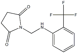 1-{[2-(trifluoromethyl)anilino]methyl}pyrrolidine-2,5-dione Struktur