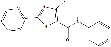 4-methyl-N-phenyl-2-(2-pyridinyl)-1,3-thiazole-5-carboxamide Struktur