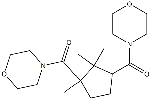 morpholino[1,2,2-trimethyl-3-(morpholinocarbonyl)cyclopentyl]methanone Struktur