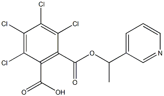 2,3,4,5-tetrachloro-6-{[1-(3-pyridyl)ethoxy]carbonyl}benzoic acid Struktur