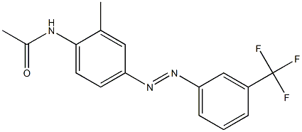 N1-(2-methyl-4-{2-[3-(trifluoromethyl)phenyl]diaz-1-enyl}phenyl)acetamide Struktur