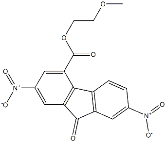 2-methoxyethyl 2,7-dinitro-9-oxo-9H-fluorene-4-carboxylate Struktur