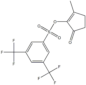 2-methyl-5-oxocyclopent-1-enyl 3,5-di(trifluoromethyl)benzene-1-sulfonate Struktur