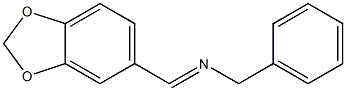 N-(1,3-benzodioxol-5-ylmethylidene)-N-benzylamine Struktur