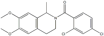 (2,4-dichlorophenyl)(6,7-dimethoxy-1-methyl-1,2,3,4-tetrahydroisoquinolin-2-yl)methanone Struktur