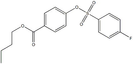 butyl 4-{[(4-fluorophenyl)sulfonyl]oxy}benzenecarboxylate Struktur