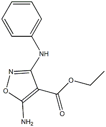 ethyl 5-amino-3-anilinoisoxazole-4-carboxylate Struktur