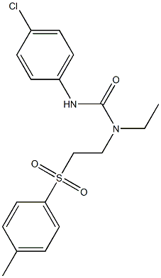 N'-(4-chlorophenyl)-N-ethyl-N-{2-[(4-methylphenyl)sulfonyl]ethyl}urea Struktur