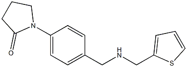 1-(4-{[(thiophen-2-ylmethyl)amino]methyl}phenyl)pyrrolidin-2-one Struktur