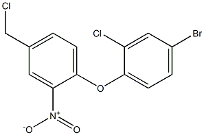 1-(4-bromo-2-chlorophenoxy)-4-(chloromethyl)-2-nitrobenzene Struktur