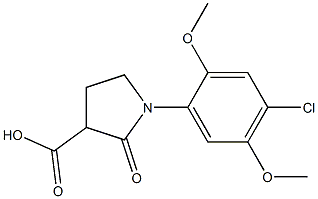 1-(4-chloro-2,5-dimethoxyphenyl)-2-oxopyrrolidine-3-carboxylic acid Struktur