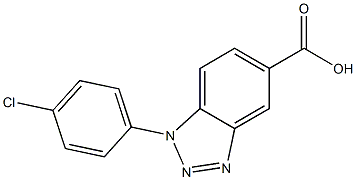 1-(4-chlorophenyl)-1H-1,2,3-benzotriazole-5-carboxylic acid Struktur