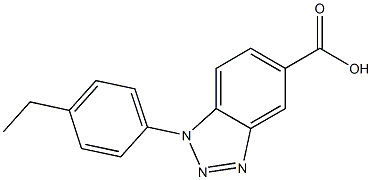 1-(4-ethylphenyl)-1H-1,2,3-benzotriazole-5-carboxylic acid Struktur