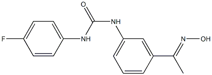 1-(4-fluorophenyl)-3-{3-[1-(hydroxyimino)ethyl]phenyl}urea Struktur