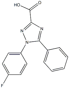 1-(4-fluorophenyl)-5-phenyl-1H-1,2,4-triazole-3-carboxylic acid Struktur