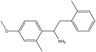 1-(4-methoxy-2-methylphenyl)-2-(2-methylphenyl)ethan-1-amine Struktur