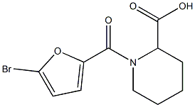 1-(5-bromo-2-furoyl)piperidine-2-carboxylic acid Struktur