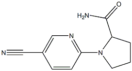 1-(5-cyanopyridin-2-yl)pyrrolidine-2-carboxamide Struktur