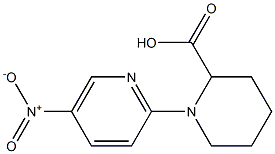 1-(5-nitropyridin-2-yl)piperidine-2-carboxylic acid Struktur