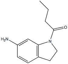 1-(6-amino-2,3-dihydro-1H-indol-1-yl)butan-1-one Struktur