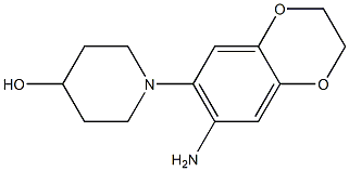 1-(7-amino-2,3-dihydro-1,4-benzodioxin-6-yl)piperidin-4-ol Struktur