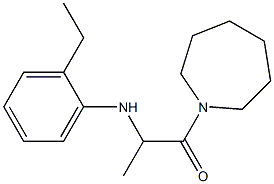 1-(azepan-1-yl)-2-[(2-ethylphenyl)amino]propan-1-one Struktur