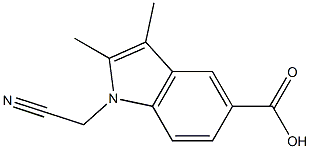 1-(cyanomethyl)-2,3-dimethyl-1H-indole-5-carboxylic acid Struktur