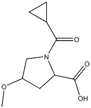 1-(cyclopropylcarbonyl)-4-methoxypyrrolidine-2-carboxylic acid Struktur