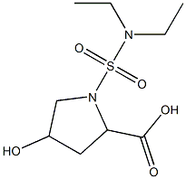 1-(diethylsulfamoyl)-4-hydroxypyrrolidine-2-carboxylic acid Struktur