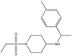 1-(ethanesulfonyl)-N-[1-(4-methylphenyl)ethyl]piperidin-4-amine Struktur