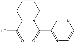 1-(pyrazin-2-ylcarbonyl)piperidine-2-carboxylic acid Struktur