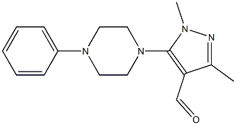 1,3-dimethyl-5-(4-phenylpiperazin-1-yl)-1H-pyrazole-4-carbaldehyde Struktur