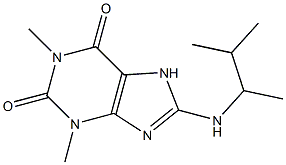 1,3-dimethyl-8-[(3-methylbutan-2-yl)amino]-2,3,6,7-tetrahydro-1H-purine-2,6-dione Struktur