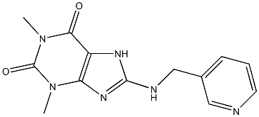 1,3-dimethyl-8-[(pyridin-3-ylmethyl)amino]-2,3,6,7-tetrahydro-1H-purine-2,6-dione Struktur