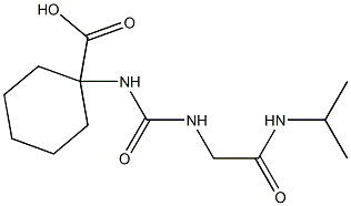 1-[({[2-(isopropylamino)-2-oxoethyl]amino}carbonyl)amino]cyclohexanecarboxylic acid Struktur