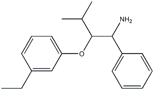 1-[(1-amino-3-methyl-1-phenylbutan-2-yl)oxy]-3-ethylbenzene Struktur