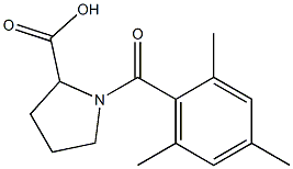 1-[(2,4,6-trimethylphenyl)carbonyl]pyrrolidine-2-carboxylic acid Struktur