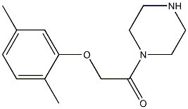 1-[(2,5-dimethylphenoxy)acetyl]piperazine Struktur